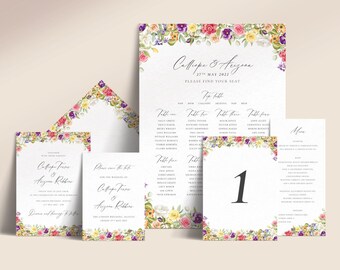 Printable Bright Florals Wedding Stationery - Solstice Mega Bundle