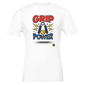 Premium Unisex Crewneck T-shirt | Bella + Canvas 3001--Hold Fast, Lift Hard | Grip Power Functional trainer T-Shirt Crossfit