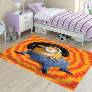 Minions Kids Rug: Colorful Cartoon Carpet, Non-Slip Nursery Decor