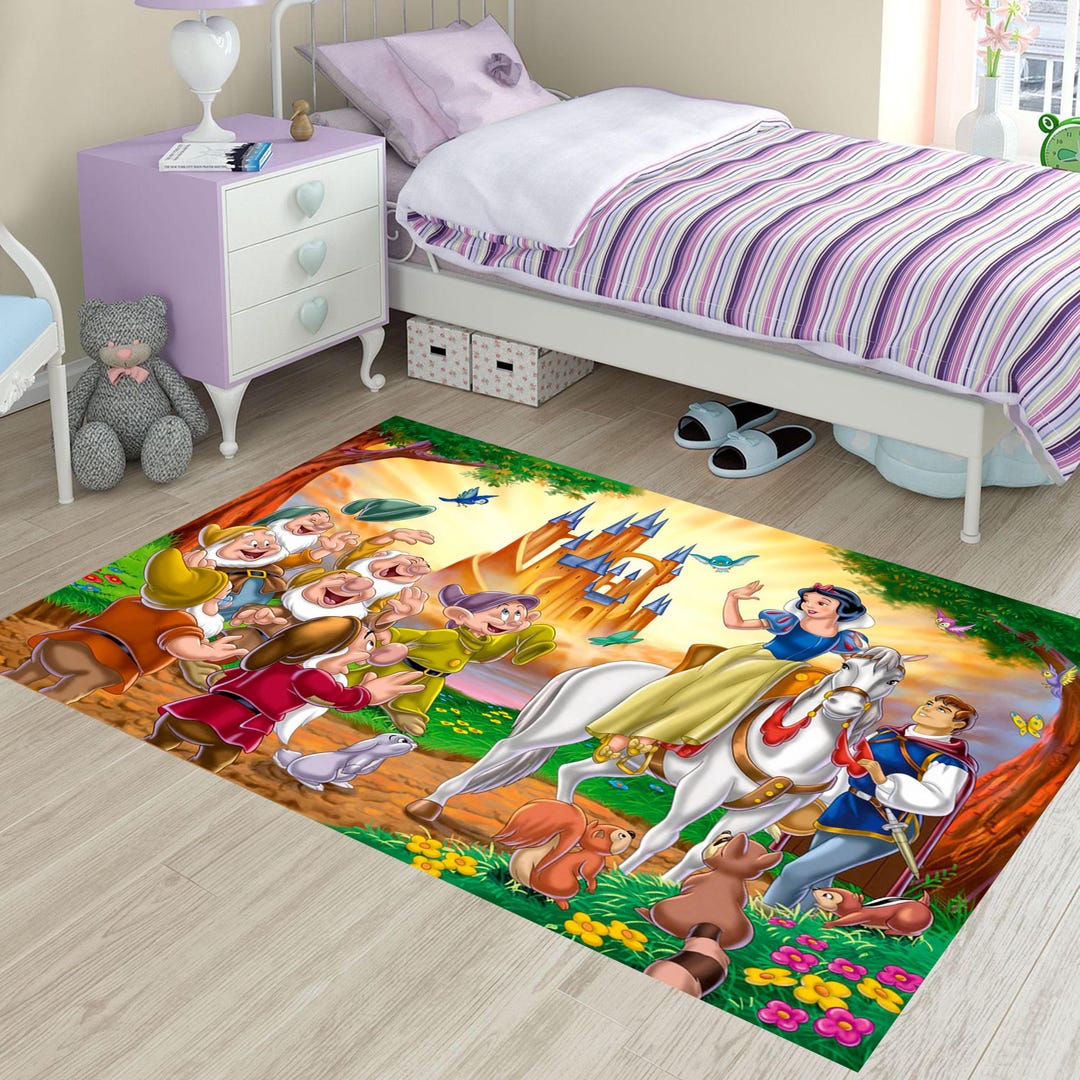 Disney Rpincess Rug Snow White Disney Princess Rug Colorful Carpet Kids Room Rug Modern Rug ...