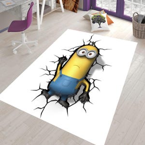 Minions Kids Rug: Colorful Cartoon Carpet, Non-Slip Nursery Decor
