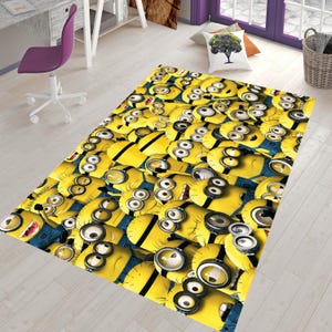 Minions Kids Rug: Colorful Cartoon Carpet, Non-Slip Nursery Decor