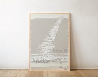 Moses Parting the Red Sea Digital Print, The Exodus Old Testament Wall Art, Biblical Miracle Scene Printable, Verse, Abstraction