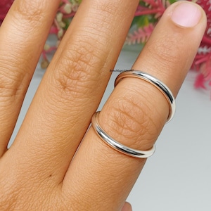 Adjustable Sterling Silver Splint Ring for PIP DIP Joint Support
