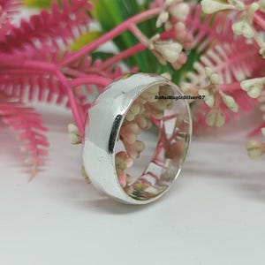 Hammered Sterling Silver Band Ring: Wide Rustic Boho Jewelry