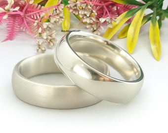 Comfort Fit Band Silver Ring, Court Style Fit Rings ,Mens Wedding Gift