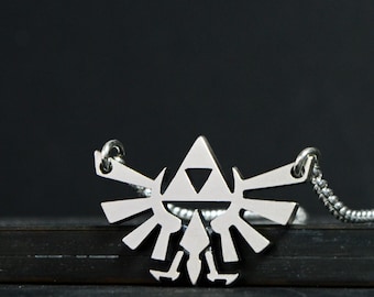 Triforce Zelda Necklace 925 Silver The Legend Of Zelda Hyrule Crest Jewelry Geek Nerd Videogame Jewelry