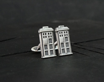 Dr Who Tardis-manchetknopen 925 zilver Geek Nerd Doctor Who-manchetknopen heren, Seal of Rassilon