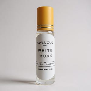 White Musk - Alcohol-Free Roll-On Perfume Oil | 10ml / 0.34oz | Long-Lasting Fragrance by Nayla oud
