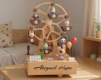 Personalized Wooden Musical Box,Custom wooden music box,Christmas Train Music BoxMusic Box,Christmas Baby Musical Box,Melody Keepsake