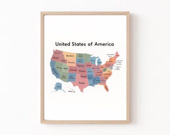 Palace Learning USA Map For Kids - LAMINATED - United States Wall Chart Map (18 X 24 - View #11