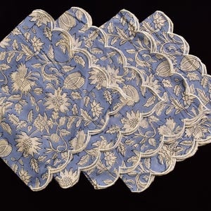 Handblock Gedruckte Baumwollservietten, Indische Boho Handgemachte Block Gedruckte Boho Tischdekoration Servietten für Hochzeit Schüttgut, Gewaschene Stoffservietten