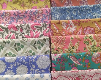 Geassorteerde stoffen servettenset 100 pak handblokgedrukte bruiloftsservetten, boho-katoen mix en match herbruikbare tafelkleed servetten