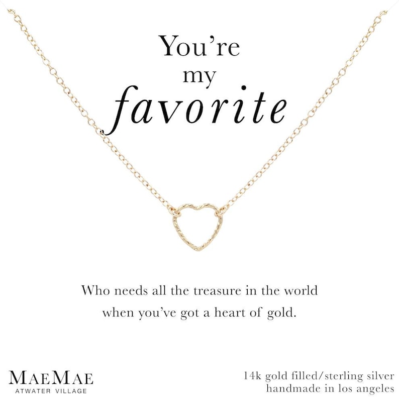 Heart Charm Necklace You/'re My Favorite Necklace|Valentine/'s gifts gifts for Love