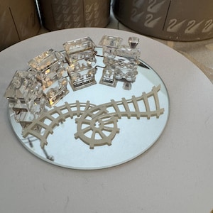 FREE SHIPPING Swarovski Crystal Train Figurine on Mirrored Base | Original Box | Retired Swarovski Collectible