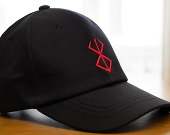 Berserk Anime Embroidered Cap – Black Japanese Streetwear