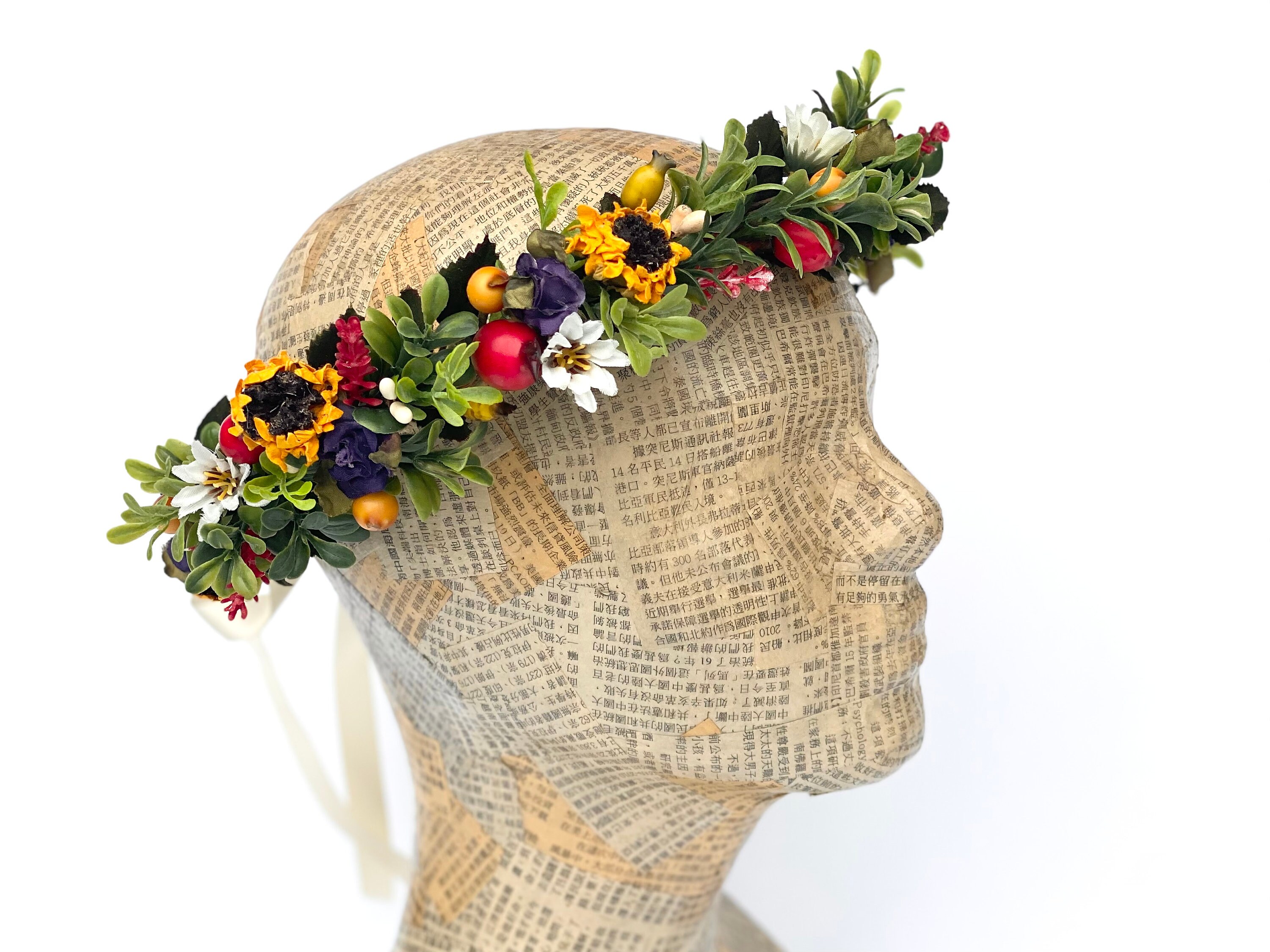 Beaupretty Sonnenblumen-Stirnband – Boho Blumenkrone, Kopfschmuck Für Sommer, Hochzeit & Strand