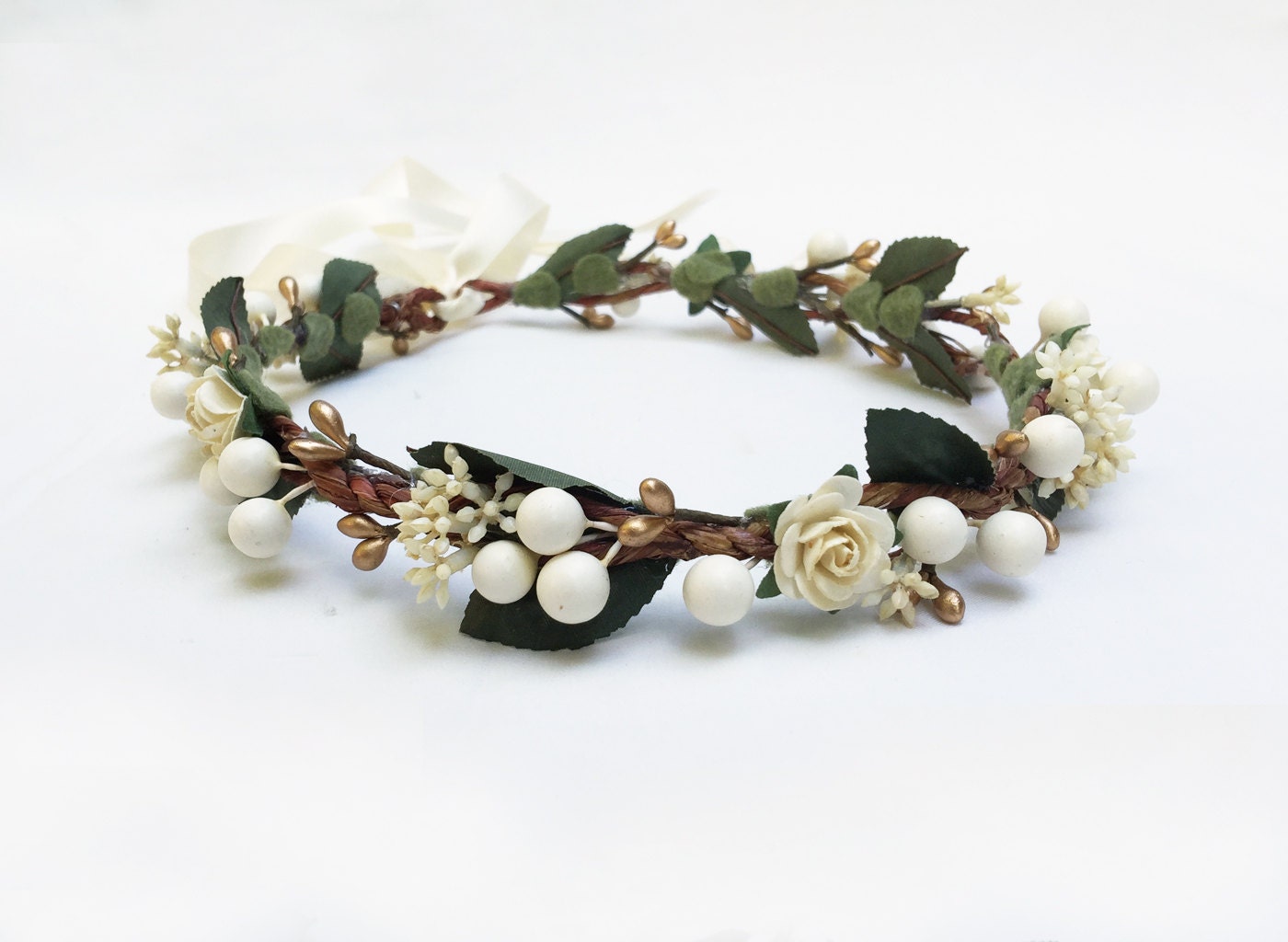Silver Berry Flower Crown with Flowers - Be Something New