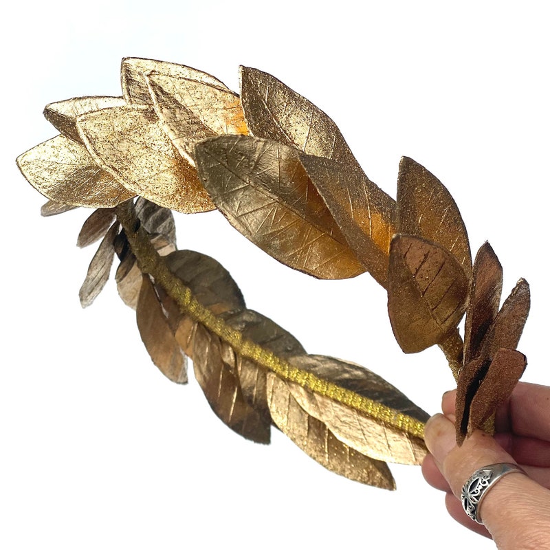 gold laurel headpiece