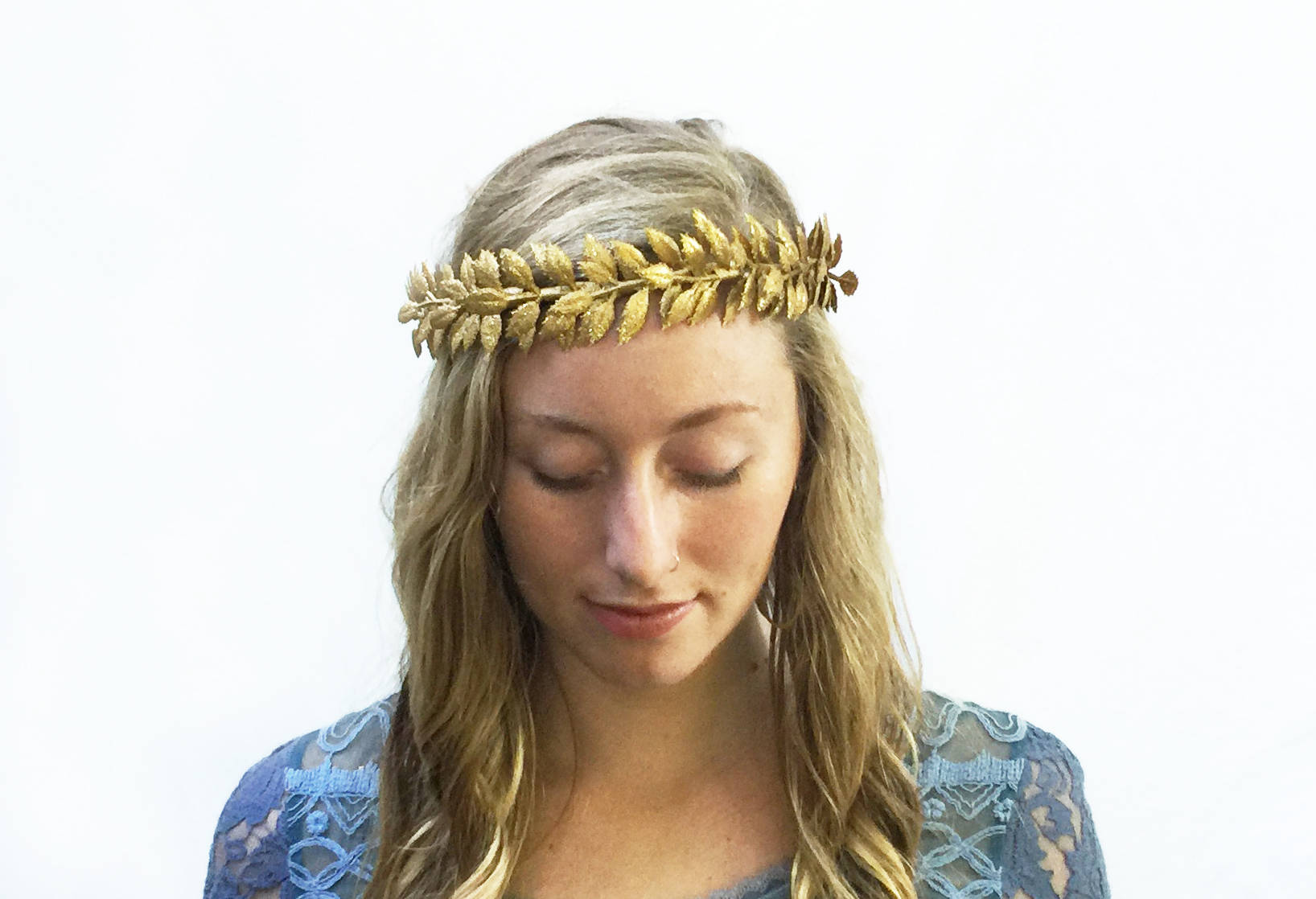 Unisex Gold Leaf Headband Gold Leaf Crown Gold Leaf Laurel Etsy