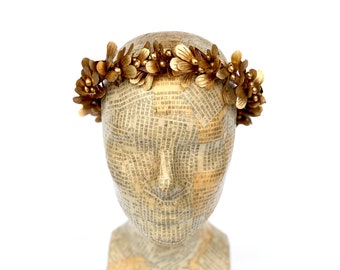 Gold Leaf and Berry Crown, Headband, Hair Garland, Prom Hair, Greek Wedding, Graduation Gift, Toga Costume, Pride, Gold Leaf Laurel, Unisex