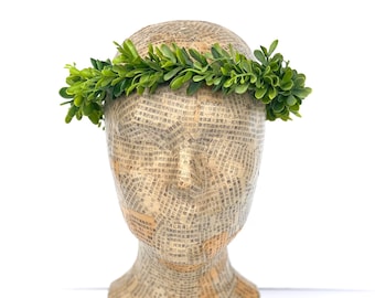 Green Leaf Laurel, Toga Costume, St. Patrick’s Day, Greek Wedding, Roman, Leaf Headpiece, Leaf Hair Garland, Green Leaf Crown, Costume, LARP