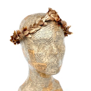 Petite Gold Leaf Headband, Gold Leaf Crown, Garland Wedding Crown, Bridal Headpiece, Greek Leaf Laurel, Toga Costume, Autumn Wedding, Boho, image 3