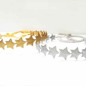 Gold Star Headband, Star Crown, Metallic Gold Star Headpiece, Silver Star Headpiece, Birthday Crown, Costume, LARP, Fourth of July, July 4th image 6