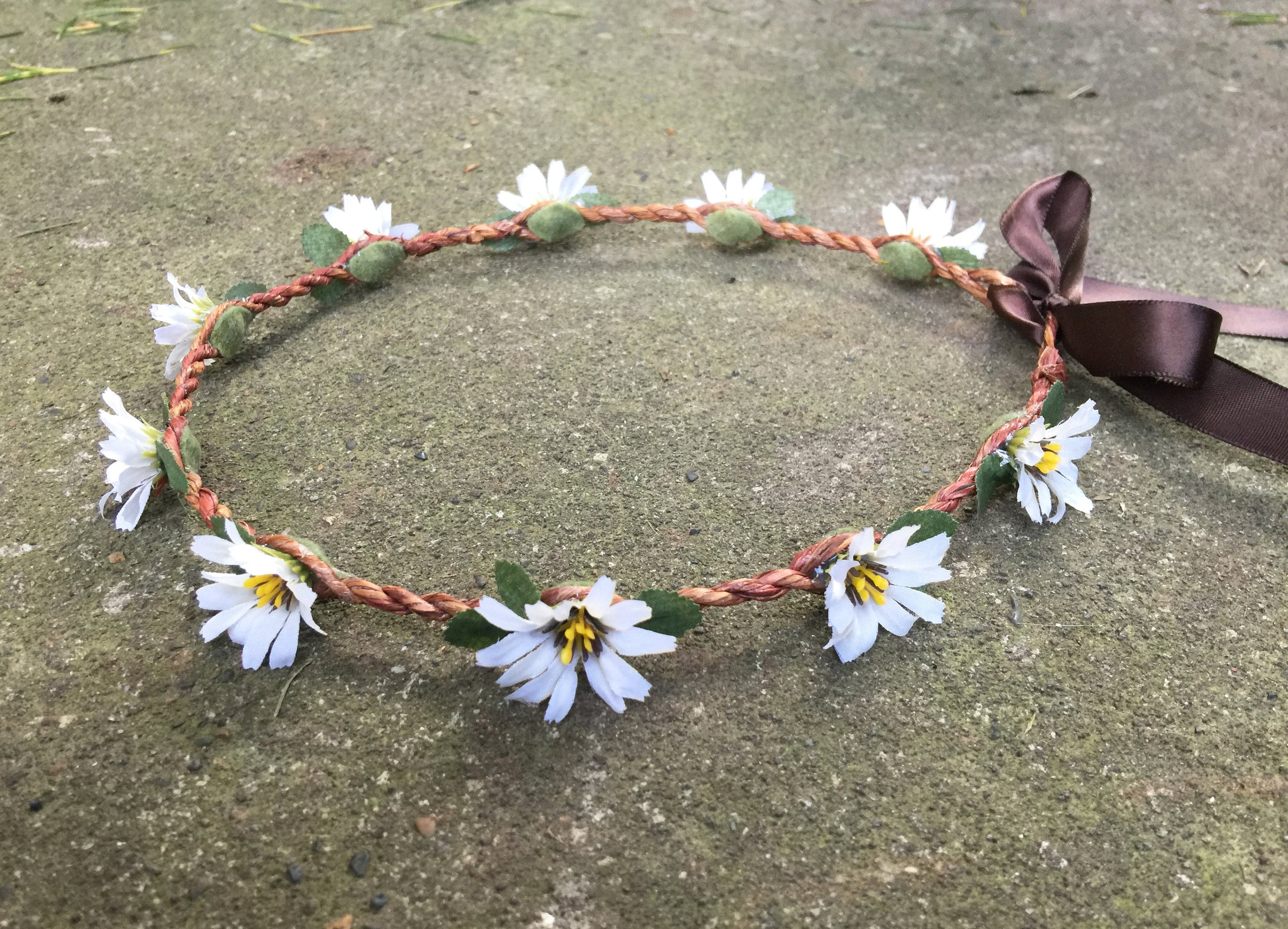 Daisy Flower Crown White Daisy Headband Daisy Chain Flower Etsy