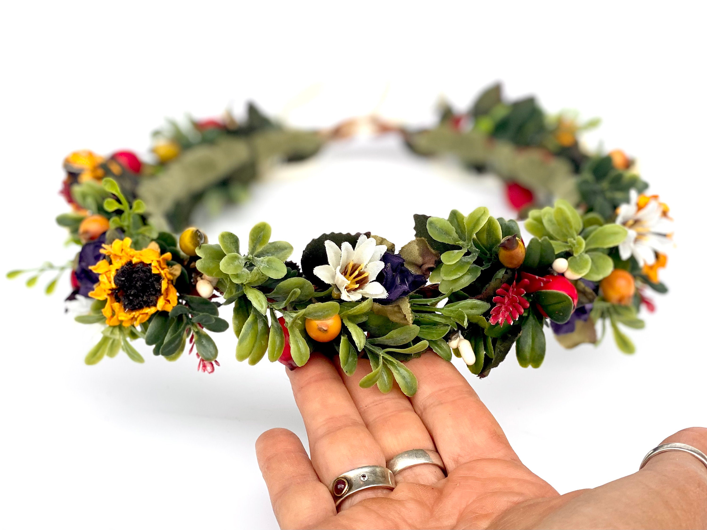 Beaupretty Sonnenblumen-Stirnband – Boho Blumenkrone, Kopfschmuck Für Sommer, Hochzeit & Strand