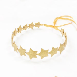 Gold Star Headband, Star Crown, Metallic Gold Star Headpiece, Silver Star Headpiece, Birthday Crown, Costume, LARP, Fourth of July, July 4th image 10