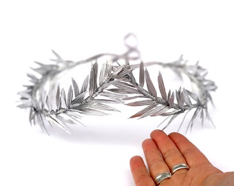 Silver Leaf Crown, Laurel, Greek God, Goddess, Leaf Crown, Circlet, Marcus Aurelius, Roman God, Toga Costume, Graduation Gift, Chiton, Boho