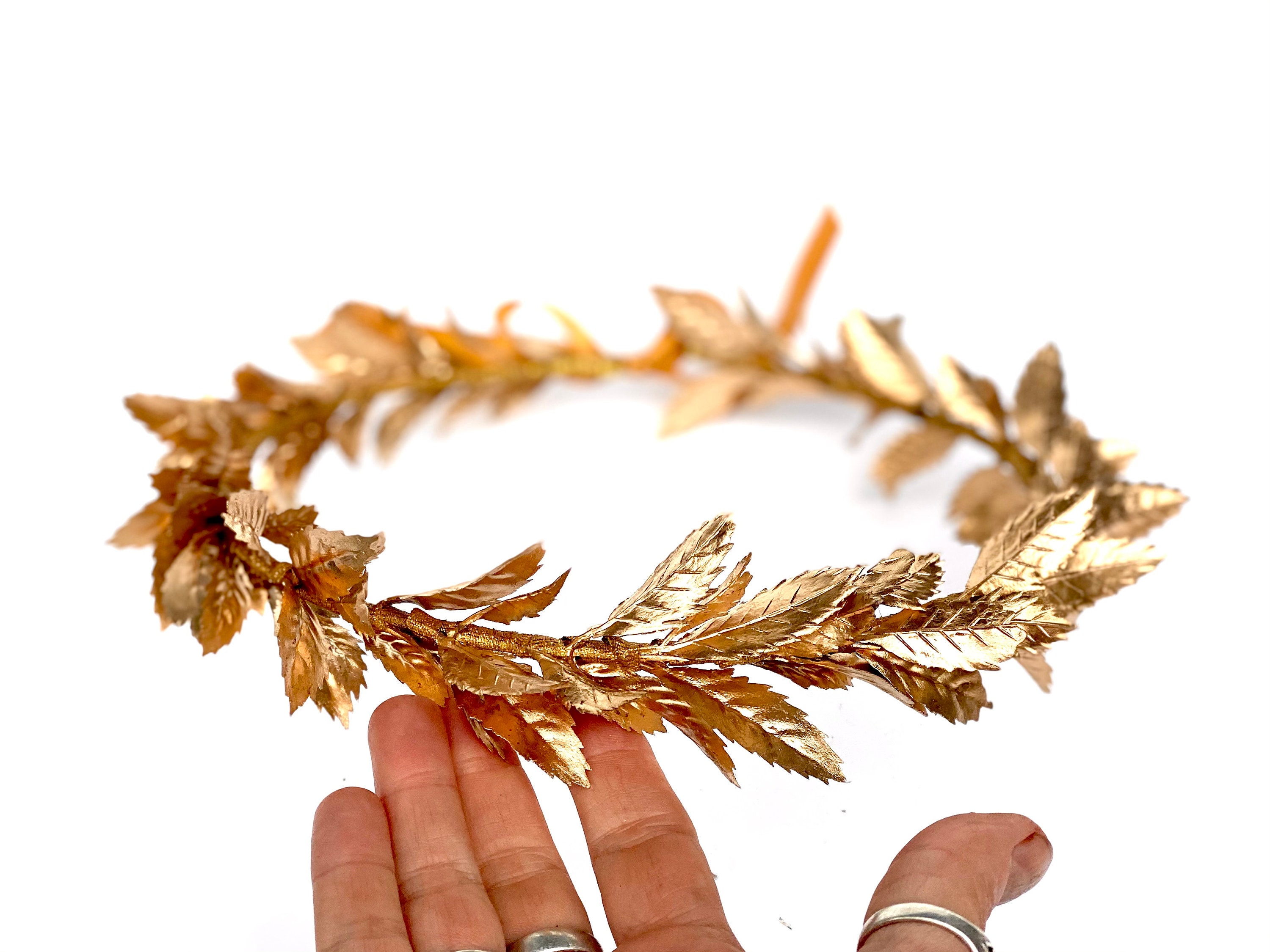 Gold Leaf Laurel Crown Greek Goddess Headpiece for Women Toga Party Decor Halloween Toga Headpiece Gold Leaf Laurel Crown - 12 Pieces  main image 2