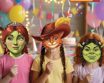 Shrek Props | Baby Shower Gift | Shrek Party Favors | Birthday Decorations | Download Canva Editable