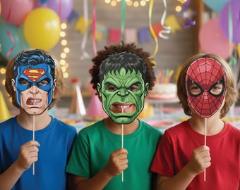 Superhero Photo Booth Props And Decorations - Printable Props And - View #3