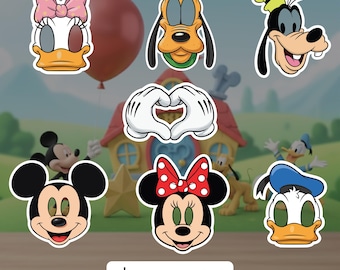 Mickey Mouse Props | Party Photobooth | Stand up Prop | Cutout Decor | Minnie Theme PDF File