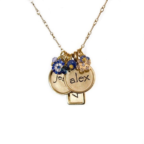 Personalized Charm Necklace 14k gold Etsy