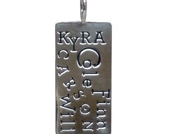 Jumbo Sterling Personalized Engraved Dog tag