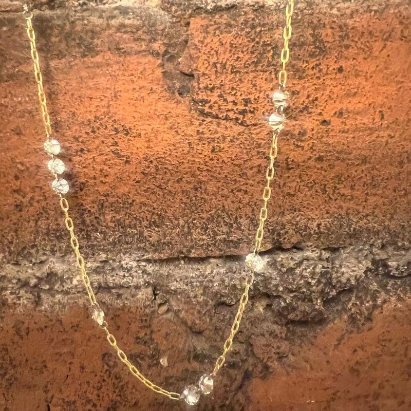 Medium Floating Diamond Necklace
