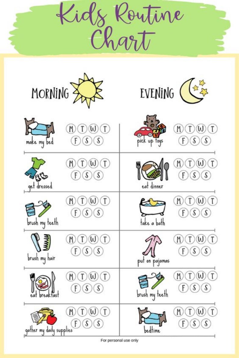 Kids Routine Flip Chart: Editable Daily Schedule (printable PDF ...