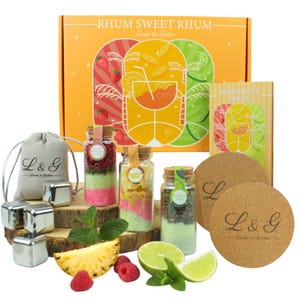 L&G - &quot;Sweet Rum&quot; Flavored Rum Gift Set | Homemade Rum Making Kit with Spices | Christmas or Secret Santa Gift Idea | DIY Flavored Rum