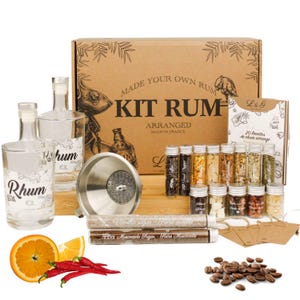 L&G® DIY Arranged Rum Kit – DIY rum gift box – Christmas, Father’s Day, birthday gift idea – Made in France