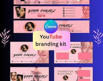 YouTube Branding Kit | Animated  Intro, Outro & Banner Templates | Professional Channel Art | Canva editable