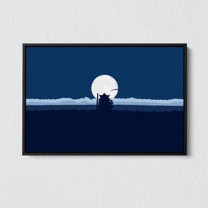Spirited Away Moonlight Poster, Studio Ghibli Poster Wall Art, Studio Ghibli Poster, Anime Wall Art, Japanese Anime Gift, Japanese Anime