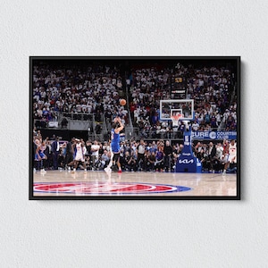 2025 NBA Playoffs Canvas Art: Knicks vs Pistons