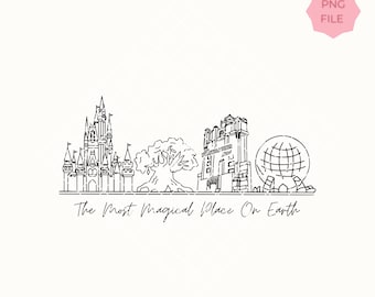 The Most Magical Place Inspired PNG | For Theme Park  | Most Magical Digital Download