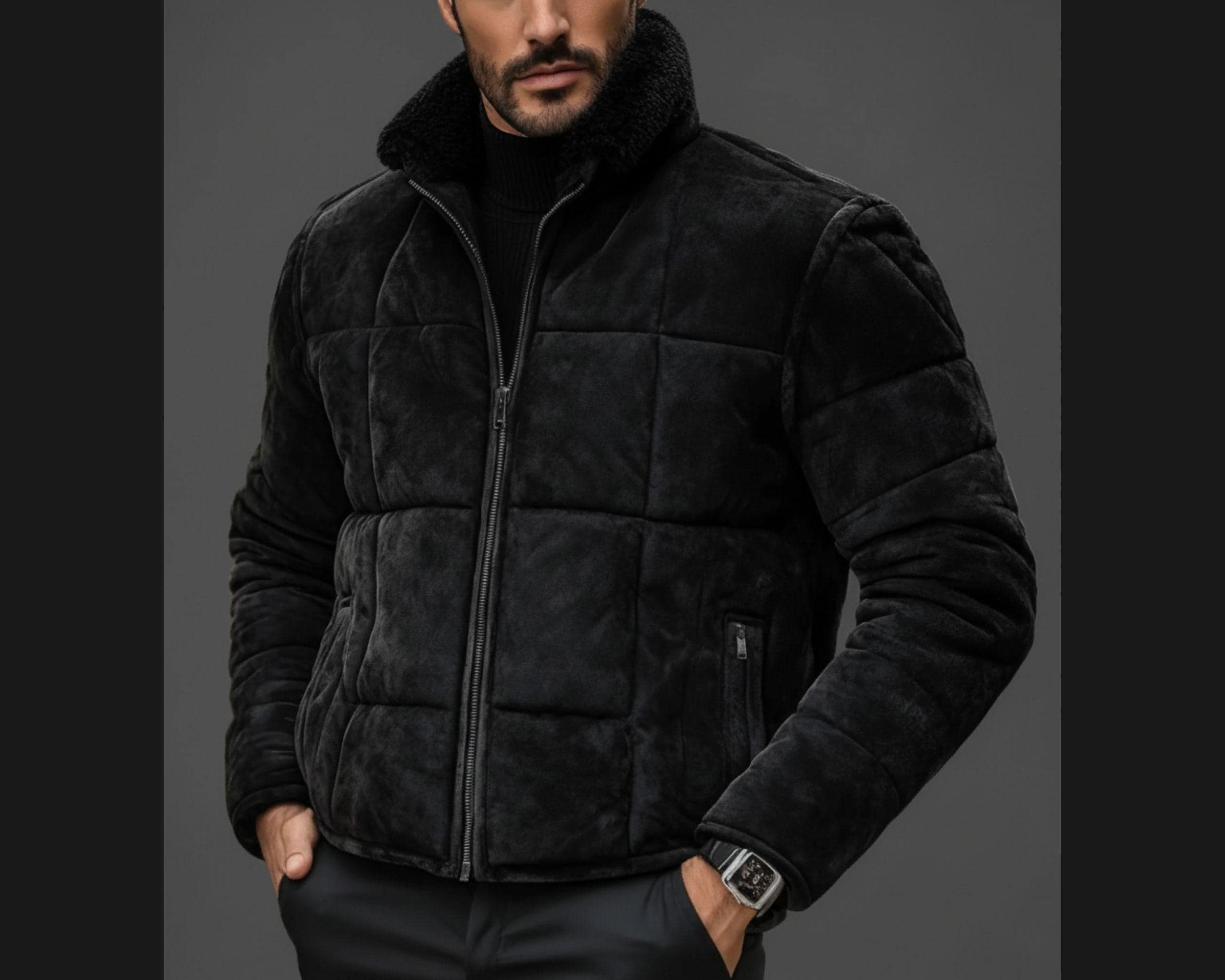 Quilted Suede Jacket - Etsy Canada