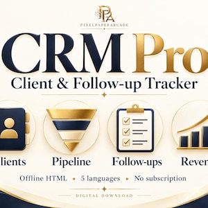 CRM per piccole imprese: monitoraggio clienti offline, gestione della pipeline di vendita e registro finanziario.