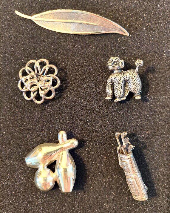 Vintage Beau Sterling Mid-Century Brooches
