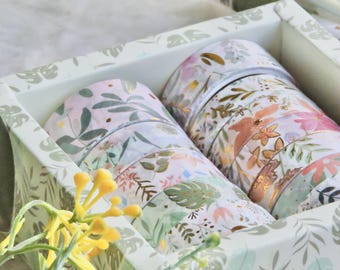 Washi Tape Set, 12 Rollen, dekoratives Washitape für Scrapbooking, Journaling, Geschenkverpackung, Schreibwaren Basteln